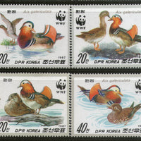 Korea 1987 WWF Water Birds Ducks Wildlife Animal Fauna 4v Sc 2679-82 MNH # 054 - Phil India Stamps