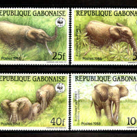 Gabon 1988 African Elephants Wildlife Animal Fauna Sc 634-37 WWF MNH # 061 - Phil India Stamps