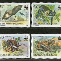Bulgaria 1989 WWF- Horseshoe Vesper Bats Animal Fauna Sc 3398-3401 MNH # 078 - Phil India Stamps
