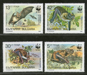 Bulgaria 1989 WWF- Horseshoe Vesper Bats Animal Fauna Sc 3398-3401 MNH # 078 - Phil India Stamps