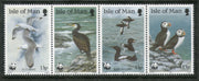 Isle of Man 1989 WWF Puffin Guillemot Kittiwak Sea Bird Wildlife MNH # 086 - Phil India Stamps