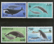 Faroe Islands 1990 Whales Fish Marine Life Sc 208-11 Fauna Mammals WWF MNH # 099 - Phil India Stamps