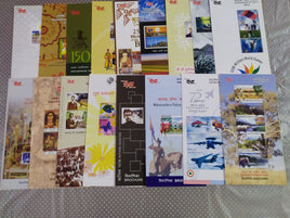India 2007 17 Diff. Blank Folders Buddha Cinema Woman day Military Mahatma Gandhi wildlife Airmail Famous People # 125