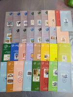 India 1987 32 Diff. Blank Folders Wildlife Tiger Trees Fort Rotary Railway Military Ship Bridge Sikhism Famous People # 71