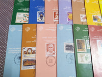 India 1987 32 Diff. Blank Folders Wildlife Tiger Trees Fort Rotary Railway Military Ship Bridge Sikhism Famous People # 71