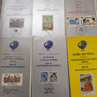 India 1986 15 Diff. Blank Folders Police UNICEF Football Ship Military Famous People # 84