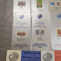India 1986 13 Diff. Blank Folders Police UNICEF Football Ship Naval Military Famous People # 86