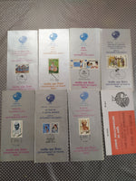 India 1986 8 Diff. Blank Folders Police UNICEF Football Military Famous People # 90