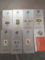 India 1986 8 Diff. Blank Folders Police UNICEF Football Military Famous People # 92