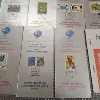 India 1986 8 Diff. Blank Folders Police UNICEF Football Military Famous People # 91