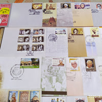 Inde 2011 Pack annuel de 43 enveloppes FDC sur Cinema Elephant Tiger Tagore Ship Health Air Mail Journée des enfants