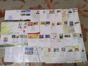 India 2012 Year Pack of 33 FDCs on Olympic Games Lighthouse Joints Issue Wildlife Animals Aviation