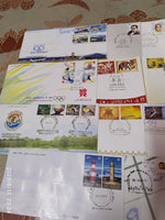 India 2012 Year Pack of 33 FDCs on Olympic Games Lighthouse Joints Issue Wildlife Animals Aviation