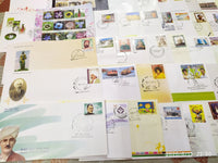 India 2013 Year Pack of 57 FDCs on Cinema Flowers Sikhism Dam Railway Cricket Wildlife Vivekananda