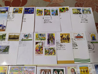 India 2015 Year Pack of 30 FDCs on Mahatma Gandhi Joints Issue Space Wildlife Animals Military