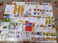 India 2016 Year Pack of 36 FDCs on Olympic Games Birds Yogasan Joints Issue Wildlife Orchids Metal Craft