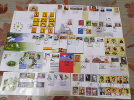India 2016 Year Pack of 36 FDCs on Olympic Games Birds Yogasan Joints Issue Wildlife Orchids Metal Craft