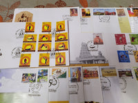 India 2016 Year Pack of 36 FDCs on Olympic Games Birds Yogasan Joints Issue Wildlife Orchids Metal Craft