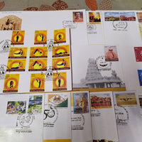 India 2016 Year Pack of 36 FDCs on Olympic Games Birds Yogasan Joints Issue Wildlife Orchids Metal Craft