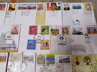 India 2016 Year Pack of 36 FDCs on Olympic Games Birds Yogasan Joints Issue Wildlife Orchids Metal Craft
