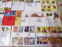 India 2016 Year Pack of 36 FDCs on Olympic Games Birds Yogasan Joints Issue Wildlife Orchids Metal Craft
