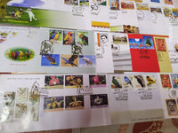 India 2016 Year Pack of 36 FDCs on Olympic Games Birds Yogasan Joints Issue Wildlife Orchids Metal Craft