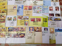 India 2017 Year Pack of 61 FDCs on Mahatma Gandhi Birds Joints Issue Wildlife Hindu Mythology Hand Fan Cuisine Headgears