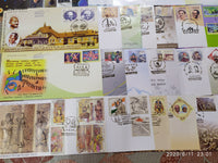 India 2018 Year Pack of 51 FDCs on Mahatma Gandhi Joints Issue Sikhism Handicraft Fashion Textile Costume