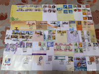 India 2019 Year Pack of 35 FDCs on Mahatma Gandhi Joints Issue Sikhism Embroidery Fashion Textile Costume