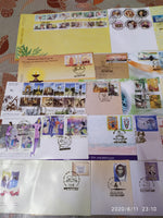 India 2019 Year Pack of 35 FDCs on Mahatma Gandhi Joints Issue Sikhism Embroidery Fashion Textile Costume