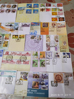 India 2019 Year Pack of 35 FDCs on Mahatma Gandhi Joints Issue Sikhism Embroidery Fashion Textile Costume