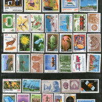 India 1982 Year Pack of 36 Stamps Painting Railway Wildlife Games Flowers Telephone Sculpture Festival Railway Police MNH - Phil India Stamps