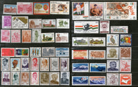 India 1988 Year Pack of 57 Stamps Dental Science Himalayan Peak Mountain Nehru Olympic Wildlife Railway MNH - Phil India Stamps