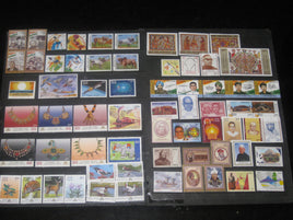 India 2000 Year Pack 68 Stamps Painting Space Gandhi Rajkumar Shukla Gems & Jewellery Railway Wildlife Animals Bird MNH - Phil India Stamps