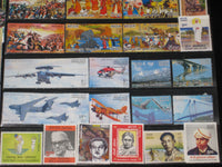 India 2007 Year Pack 72 Stamps Cricket AirForce Film Gandhi Bridge Buddha MNH