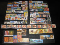 India 2009 Year Pack of 107 Stamps Horses Whale Gandhi Textile Polar Antarctica Hindu Mythology MNH