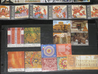India 2009 Year Pack of 107 Stamps Horses Whale Gandhi Textile Polar Antarctica Hindu Mythology MNH