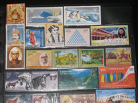 India 2009 Year Pack of 107 Stamps Horses Whale Gandhi Textile Polar Antarctica Hindu Mythology MNH