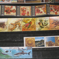 India 2009 Year Pack of 107 Stamps Horses Whale Gandhi Textile Polar Antarctica Hindu Mythology MNH