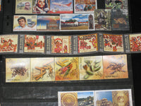 India 2009 Year Pack of 107 Stamps Horses Whale Gandhi Textile Polar Antarctica Hindu Mythology MNH