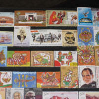 India 2010 Year Pack of 91 Stamps Gandhi Astrological Sign Games Music Baton MNH