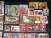 India 2010 Year Pack of 91 Stamps Gandhi Astrological Sign Games Music Baton MNH