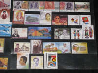 India 2010 Year Pack of 91 Stamps Gandhi Astrological Sign Games Music Baton MNH