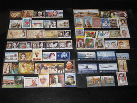 India 2011 Year pack of 61 Stamps Cinema Elephant Tiger Tagore Ship Health MNH