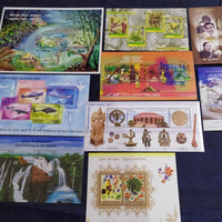 India 2003 Year Pack of 9 M/s on Aero India Medicinal Plants Joints Issue Snakes Waterfall Mt. Everest Museum MNH