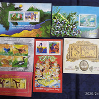 India 2006 Year Pack of 6 M/s on Joints Issue Flower Birds Dance Costume Hindu Mythology Sandalwood MNH