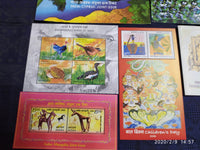 India 2006 Year Pack of 6 M/s on Joints Issue Flower Birds Dance Costume Hindu Mythology Sandalwood MNH