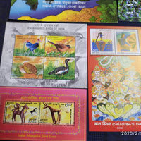 India 2006 Year Pack of 6 M/s on Joints Issue Flower Birds Dance Costume Hindu Mythology Sandalwood MNH