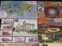 India 2010 Year Pack of 12 M/s Stamp on Stamp Astrological Sign  Games Mexico Jionts Issue Biodiversity  Dance Baton Relay Birds MNH