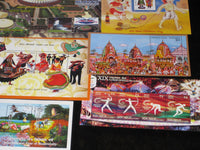 India 2010 Year Pack of 12 M/s Stamp on Stamp Astrological Sign  Games Mexico Jionts Issue Biodiversity  Dance Baton Relay Birds MNH